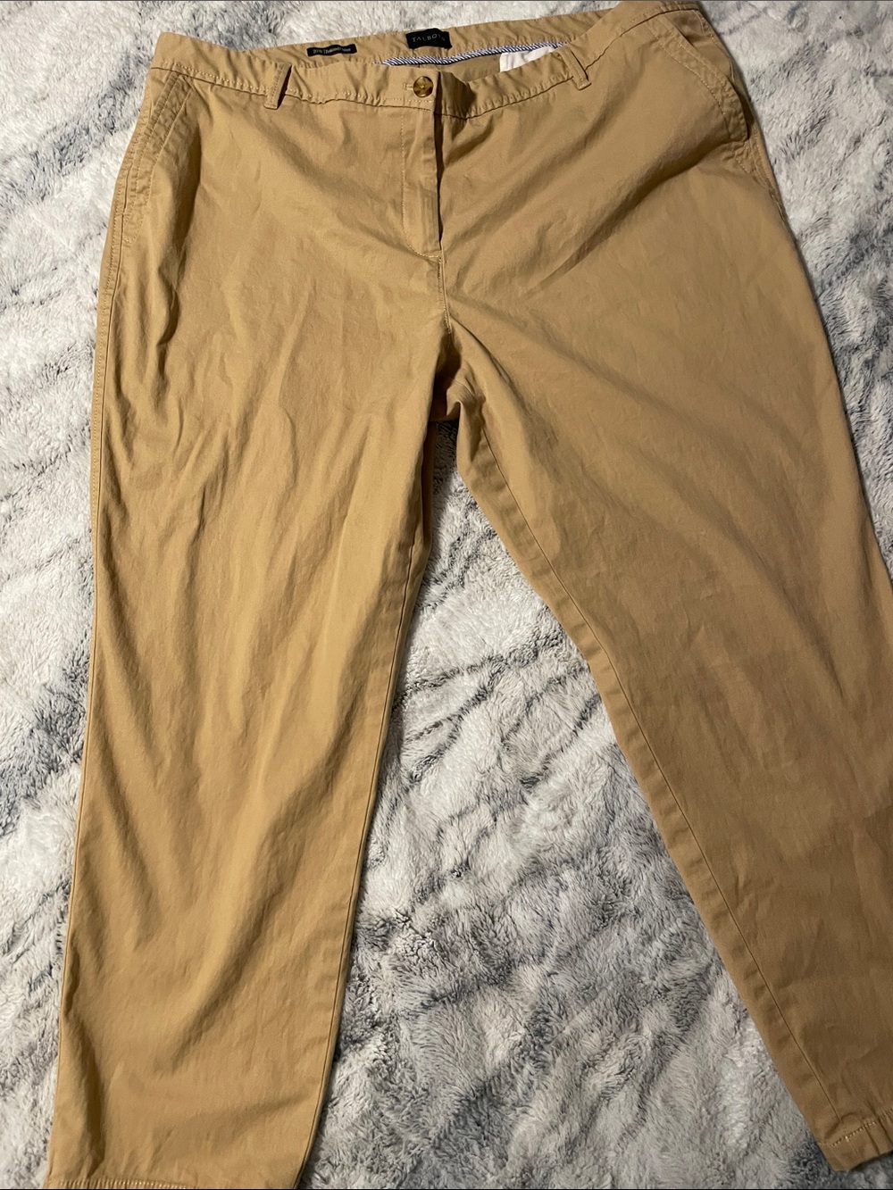 Talbots Relaxed  Chino Pants Khaki - Comfortable Everyday Wear Business Casual